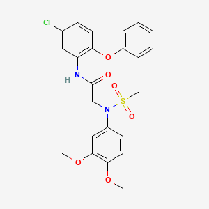 molecular formula C23H23ClN2O6S B3626952 N~1~-(5-chloro-2-phenoxyphenyl)-N~2~-(3,4-dimethoxyphenyl)-N~2~-(methylsulfonyl)glycinamide 