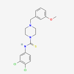 molecular formula C19H21Cl2N3OS B3627249 N-(3,4-dichlorophenyl)-4-(3-methoxybenzyl)-1-piperazinecarbothioamide 