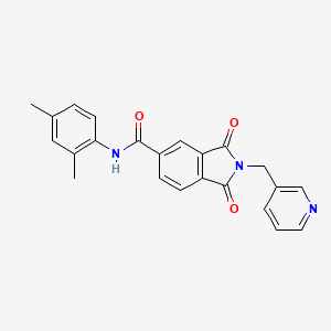 molecular formula C23H19N3O3 B3627345 N-(2,4-dimethylphenyl)-1,3-dioxo-2-(3-pyridinylmethyl)-5-isoindolinecarboxamide 
