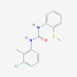 molecular formula C15H15ClN2OS B3627365 N-(3-CHLORO-2-METHYLPHENYL)-N'-[2-(METHYLSULFANYL)PHENYL]UREA 