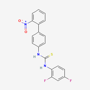 molecular formula C19H13F2N3O2S B3627375 N-(2,4-difluorophenyl)-N'-(2'-nitro-4-biphenylyl)thiourea 