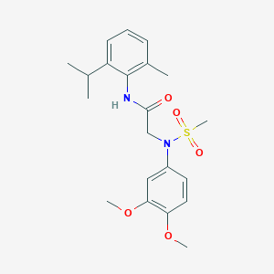 molecular formula C21H28N2O5S B3627464 N~2~-(3,4-dimethoxyphenyl)-N~1~-(2-isopropyl-6-methylphenyl)-N~2~-(methylsulfonyl)glycinamide 