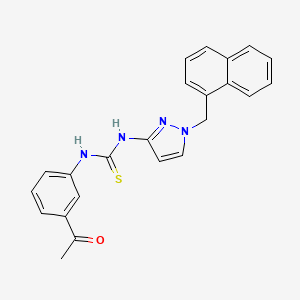 molecular formula C23H20N4OS B3627476 N-(3-acetylphenyl)-N'-[1-(1-naphthylmethyl)-1H-pyrazol-3-yl]thiourea 