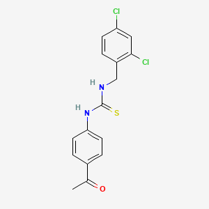 molecular formula C16H14Cl2N2OS B3627607 N-(4-acetylphenyl)-N'-(2,4-dichlorobenzyl)thiourea 