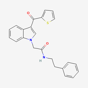 molecular formula C23H20N2O2S B3627639 N-(2-phenylethyl)-2-[3-(2-thienylcarbonyl)-1H-indol-1-yl]acetamide 