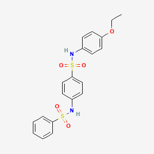 molecular formula C20H20N2O5S2 B3627664 N-(4-ethoxyphenyl)-4-[(phenylsulfonyl)amino]benzenesulfonamide 