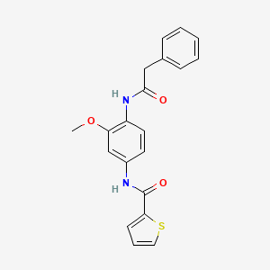 molecular formula C20H18N2O3S B3627798 N-[3-methoxy-4-[(2-phenylacetyl)amino]phenyl]thiophene-2-carboxamide 