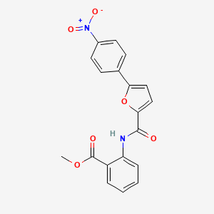 molecular formula C19H14N2O6 B3627875 methyl 2-{[5-(4-nitrophenyl)-2-furoyl]amino}benzoate 