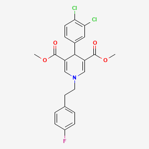 molecular formula C23H20Cl2FNO4 B3627901 dimethyl 4-(3,4-dichlorophenyl)-1-[2-(4-fluorophenyl)ethyl]-1,4-dihydro-3,5-pyridinedicarboxylate 