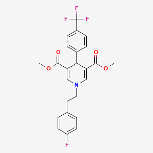 molecular formula C24H21F4NO4 B3628052 dimethyl 1-[2-(4-fluorophenyl)ethyl]-4-[4-(trifluoromethyl)phenyl]-1,4-dihydro-3,5-pyridinedicarboxylate 