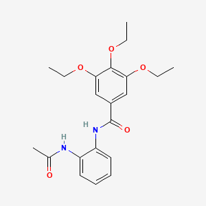 molecular formula C21H26N2O5 B3628117 N-[2-(acetylamino)phenyl]-3,4,5-triethoxybenzamide 
