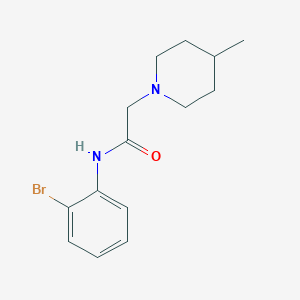 molecular formula C14H19BrN2O B3628123 N-(2-bromophenyl)-2-(4-methylpiperidin-1-yl)acetamide 