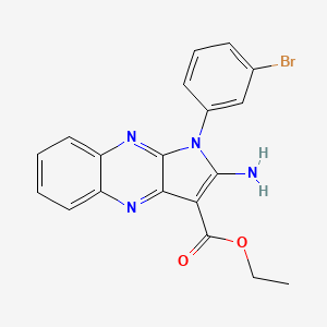 molecular formula C19H15BrN4O2 B3628143 Ethyl 2-amino-1-(3-bromophenyl)pyrrolo[3,2-b]quinoxaline-3-carboxylate 