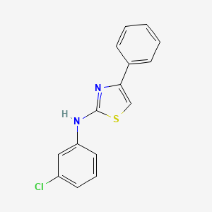 molecular formula C15H11ClN2S B3628163 N-(3-chlorophenyl)-4-phenyl-1,3-thiazol-2-amine 