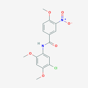 molecular formula C16H15ClN2O6 B3628164 N-(5-chloro-2,4-dimethoxyphenyl)-4-methoxy-3-nitrobenzamide 