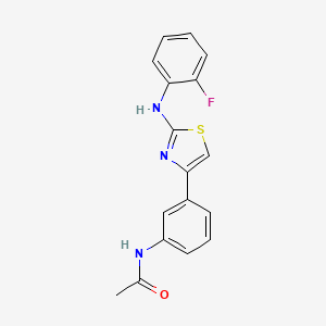 molecular formula C17H14FN3OS B3628230 N-[3-[2-(2-fluoroanilino)-1,3-thiazol-4-yl]phenyl]acetamide 