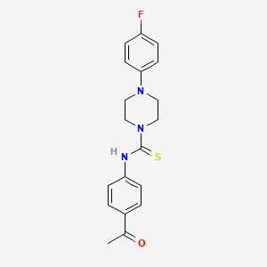 molecular formula C19H20FN3OS B3628279 N-(4-acetylphenyl)-4-(4-fluorophenyl)piperazine-1-carbothioamide 