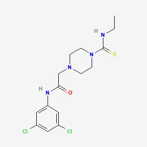 molecular formula C15H20Cl2N4OS B3628317 N-(3,5-dichlorophenyl)-2-{4-[(ethylamino)carbonothioyl]-1-piperazinyl}acetamide 