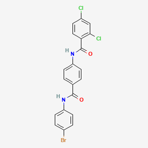 molecular formula C20H13BrCl2N2O2 B3628404 N-[4-[(4-bromophenyl)carbamoyl]phenyl]-2,4-dichlorobenzamide 