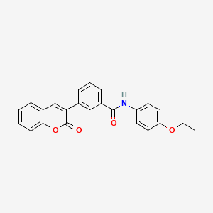 molecular formula C24H19NO4 B3628434 N-(4-ethoxyphenyl)-3-(2-oxo-2H-chromen-3-yl)benzamide 