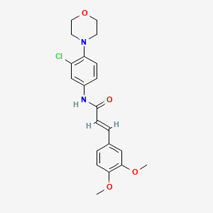 molecular formula C21H23ClN2O4 B3628565 N-[3-chloro-4-(4-morpholinyl)phenyl]-3-(3,4-dimethoxyphenyl)acrylamide 