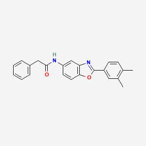 molecular formula C23H20N2O2 B3628656 N-[2-(3,4-dimethylphenyl)-1,3-benzoxazol-5-yl]-2-phenylacetamide 