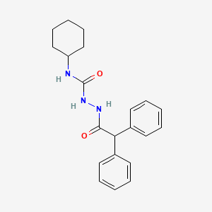 molecular formula C21H25N3O2 B3628666 N-cyclohexyl-2-(diphenylacetyl)hydrazinecarboxamide 