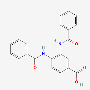 molecular formula C21H16N2O4 B3628678 3,4-bis(benzoylamino)benzoic acid 