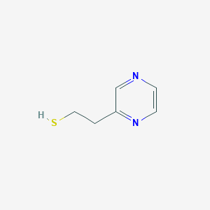 molecular formula C6H8N2S B036287 吡嗪乙硫醇 CAS No. 35250-53-4