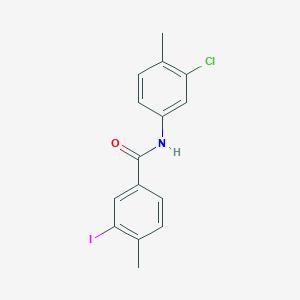 molecular formula C15H13ClINO B3628711 N-(3-chloro-4-methylphenyl)-3-iodo-4-methylbenzamide 