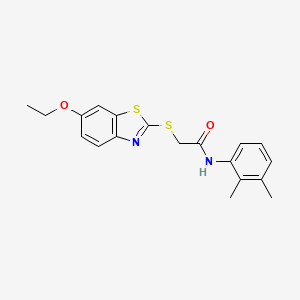 molecular formula C19H20N2O2S2 B3628752 N-(2,3-dimethylphenyl)-2-[(6-ethoxy-1,3-benzothiazol-2-yl)sulfanyl]acetamide 