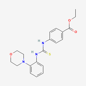 molecular formula C20H23N3O3S B3628760 Ethyl 4-[(2-morpholin-4-ylphenyl)carbamothioylamino]benzoate 