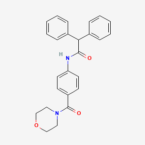 molecular formula C25H24N2O3 B3628836 N-[4-(4-morpholinylcarbonyl)phenyl]-2,2-diphenylacetamide 