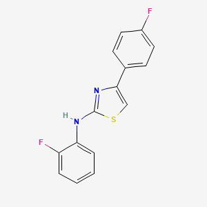 molecular formula C15H10F2N2S B3628853 N-(2-fluorophenyl)-4-(4-fluorophenyl)-1,3-thiazol-2-amine 