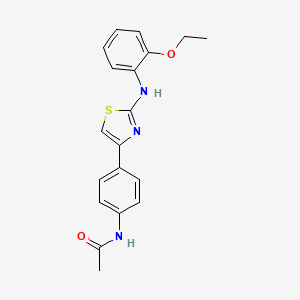 molecular formula C19H19N3O2S B3628882 N-[4-[2-(2-ethoxyanilino)-1,3-thiazol-4-yl]phenyl]acetamide 