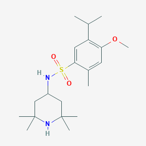 molecular formula C20H34N2O3S B362889 4-methoxy-2-methyl-5-propan-2-yl-N-(2,2,6,6-tetramethylpiperidin-4-yl)benzenesulfonamide CAS No. 838880-49-2