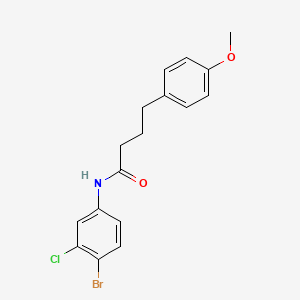 molecular formula C17H17BrClNO2 B3628907 N-(4-bromo-3-chlorophenyl)-4-(4-methoxyphenyl)butanamide 