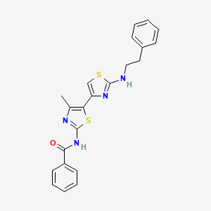 molecular formula C22H20N4OS2 B3628979 N-{4'-methyl-2-[(2-phenylethyl)amino]-4,5'-bi-1,3-thiazol-2'-yl}benzamide 