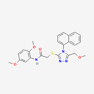 molecular formula C24H24N4O4S B3629020 N-(2,5-dimethoxyphenyl)-2-{[5-(methoxymethyl)-4-(1-naphthyl)-4H-1,2,4-triazol-3-yl]thio}acetamide 