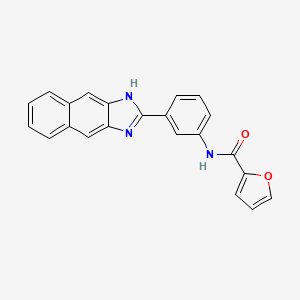 molecular formula C22H15N3O2 B3629093 N-[3-(1H-naphtho[2,3-d]imidazol-2-yl)phenyl]-2-furamide 