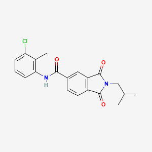 molecular formula C20H19ClN2O3 B3629101 N-(3-chloro-2-methylphenyl)-2-isobutyl-1,3-dioxo-5-isoindolinecarboxamide 