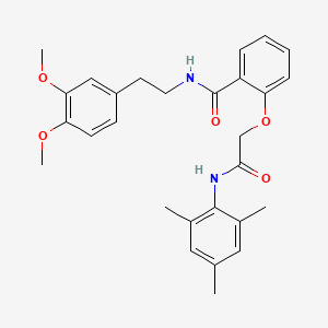 molecular formula C28H32N2O5 B3629167 N-[2-(3,4-dimethoxyphenyl)ethyl]-2-[2-(mesitylamino)-2-oxoethoxy]benzamide 