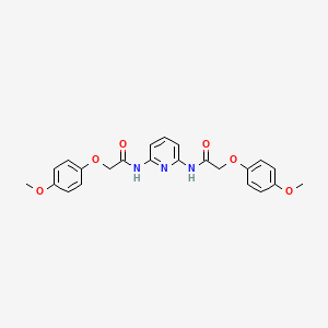 molecular formula C23H23N3O6 B3629308 N,N'-2,6-pyridinediylbis[2-(4-methoxyphenoxy)acetamide] 