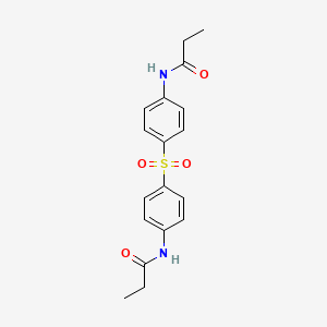molecular formula C18H20N2O4S B3629401 N,N'-(sulfonyldi-4,1-phenylene)dipropanamide 