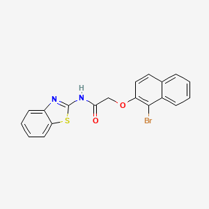molecular formula C19H13BrN2O2S B3629490 N-1,3-benzothiazol-2-yl-2-[(1-bromo-2-naphthyl)oxy]acetamide 
