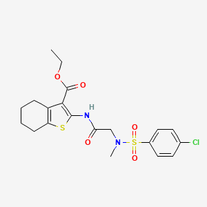 molecular formula C20H23ClN2O5S2 B3629553 ethyl 2-({N-[(4-chlorophenyl)sulfonyl]-N-methylglycyl}amino)-4,5,6,7-tetrahydro-1-benzothiophene-3-carboxylate 