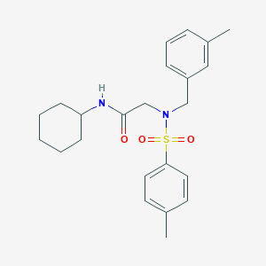 molecular formula C23H30N2O3S B3629557 N~1~-cyclohexyl-N~2~-(3-methylbenzyl)-N~2~-[(4-methylphenyl)sulfonyl]glycinamide 