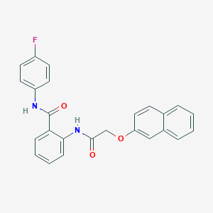 molecular formula C25H19FN2O3 B3629657 N-(4-fluorophenyl)-2-{[(2-naphthyloxy)acetyl]amino}benzamide 