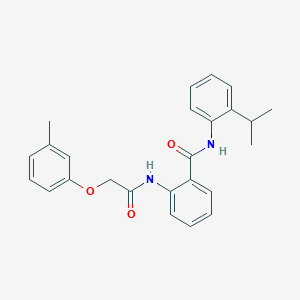 molecular formula C25H26N2O3 B3629695 N-(2-isopropylphenyl)-2-{[(3-methylphenoxy)acetyl]amino}benzamide 