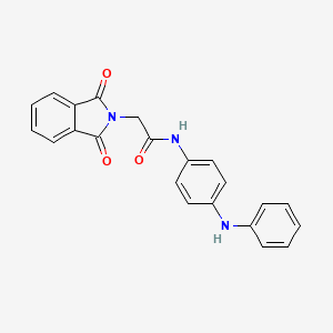 molecular formula C22H17N3O3 B3629715 N-(4-anilinophenyl)-2-(1,3-dioxoisoindol-2-yl)acetamide 